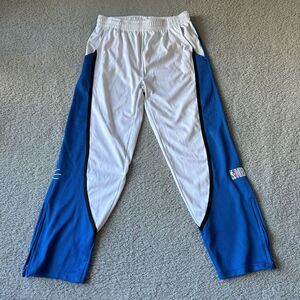 NBA Pants Mens Medium Blue White Sweat Joggers Elevation Basketball Gym Athletic